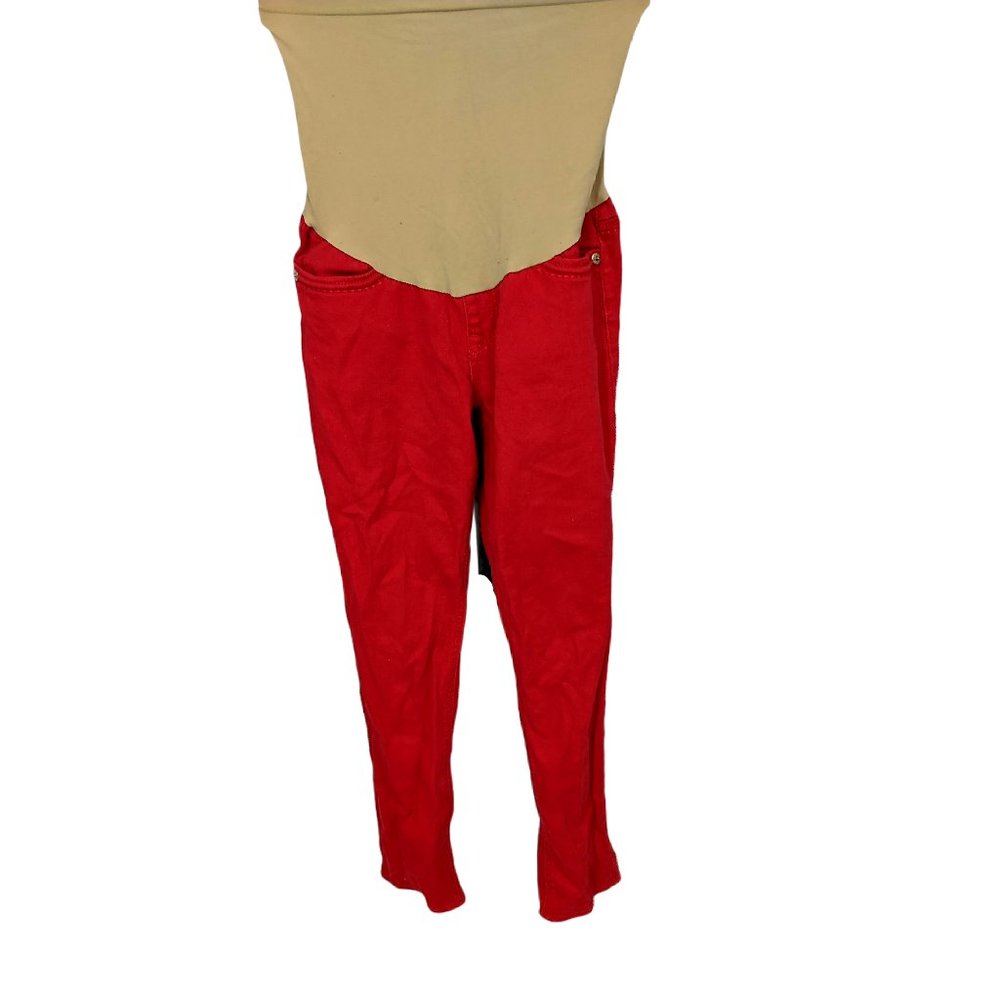 Motherhood Maternity Red Jeans with Pockets Size L